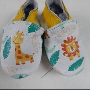 gsch Baby Boys Girls Shoes Non-Skid Slipper Sneaker Real Leather 0 - 6 mths